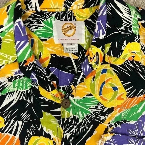 Vintage Kahala Suns Hawaiian Shirt Men's Button Up 90s Short Sleeve Size S Rayon - Picture 6 of 8